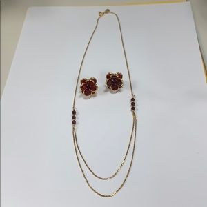 Avon necklace and earrings